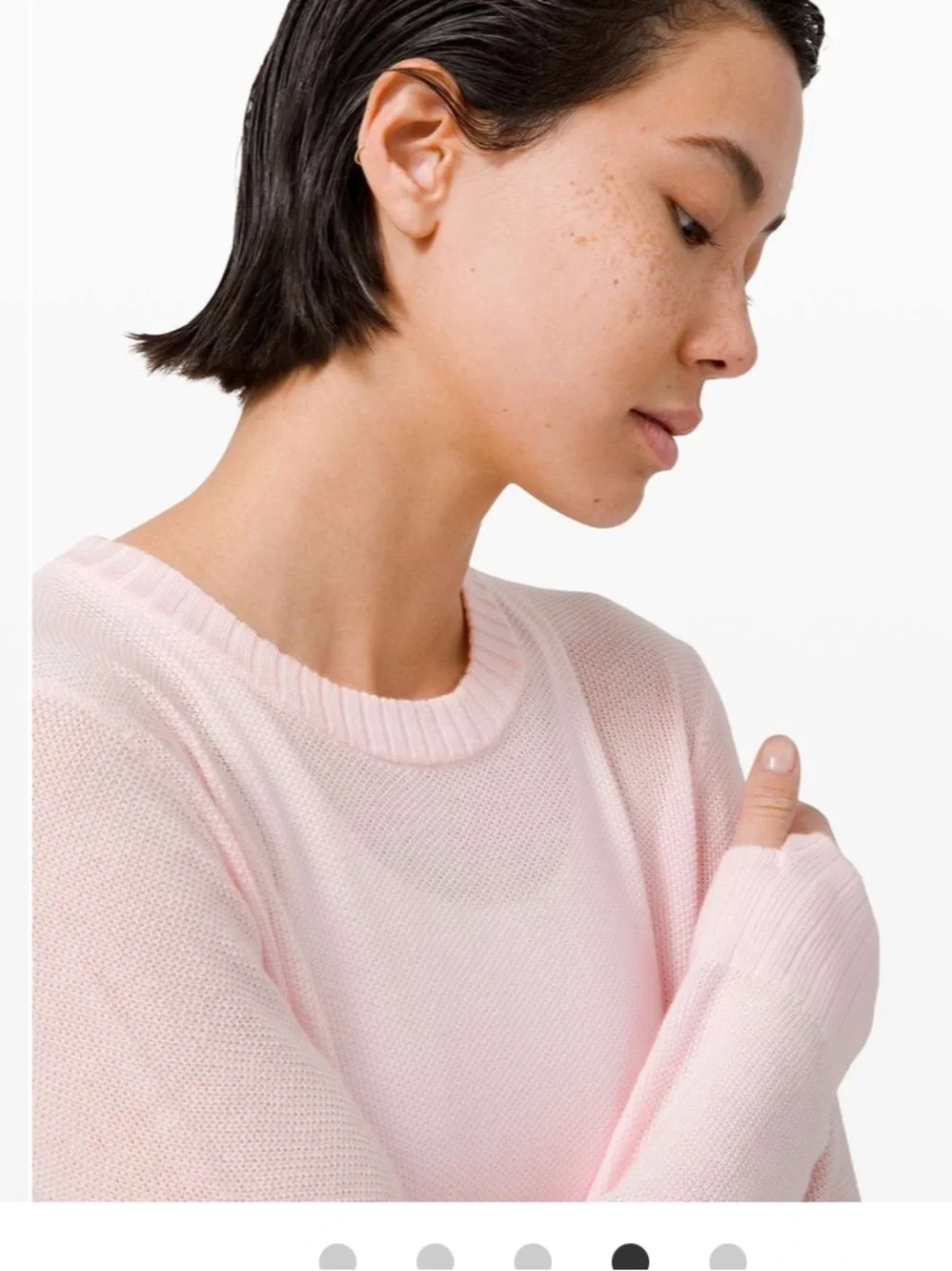 Lululemon Sincerely Yours Lightweight Pink Sweater Sz 10
